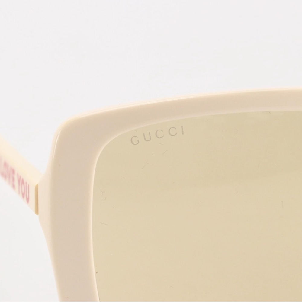 GUCCI GGO567SAN Oversized Square "I LOVE YOU" Sunglasses with Case - Picture 6 of 7
